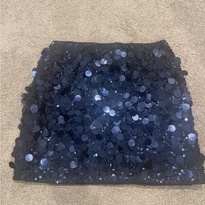 SHEIN Navy Sequin Mini Skirt